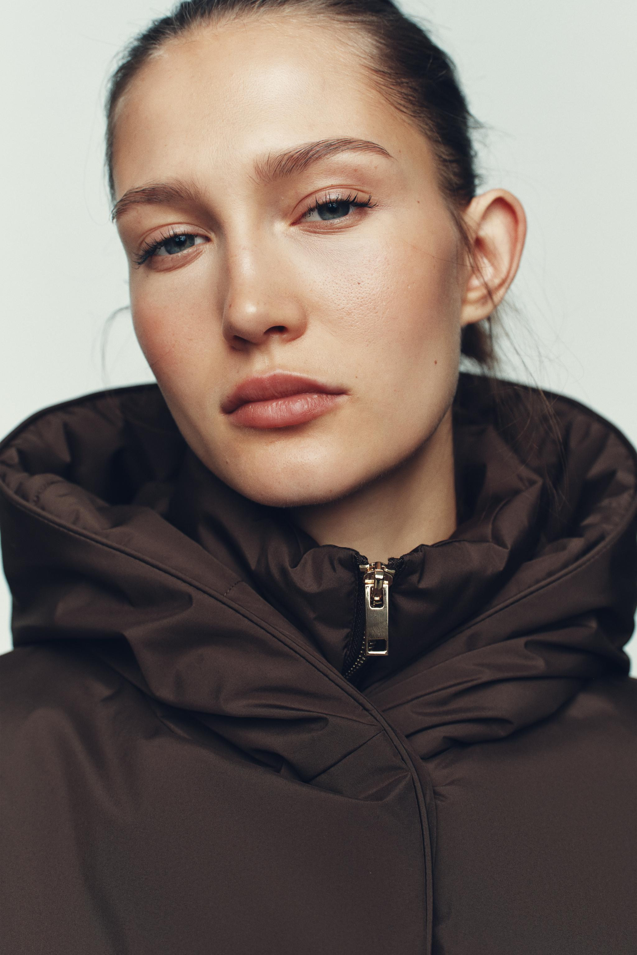 WATER-REPELLENT WINDPROOF PUFFER ANORAK WITH HOODIE | Zara UK
