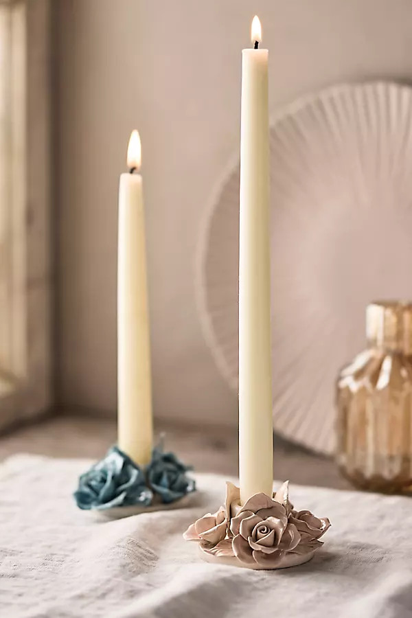 Rose Garden Taper Holder | Anthropologie (US)