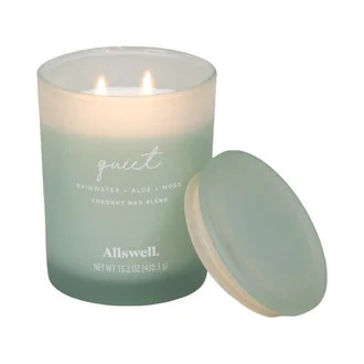 Allswell Quiet (Rainwater + Aloe + Moss) Scented 2-Wick Spa Jar Candle, 15.2 oz | Walmart (US)
