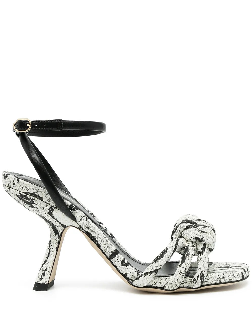 Nicholas Kirkwood Lexi 75mm knotted high-heel sandals - White | Farfetch Global