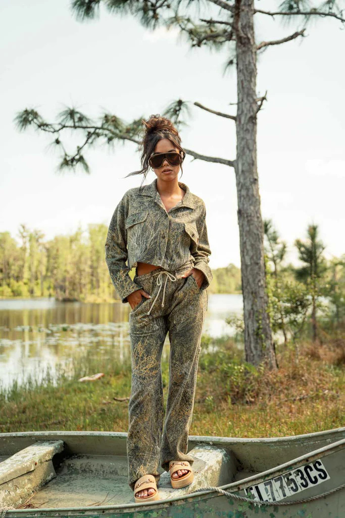 Waffle Cropped Button Up - Brush® | Tribe Kelley