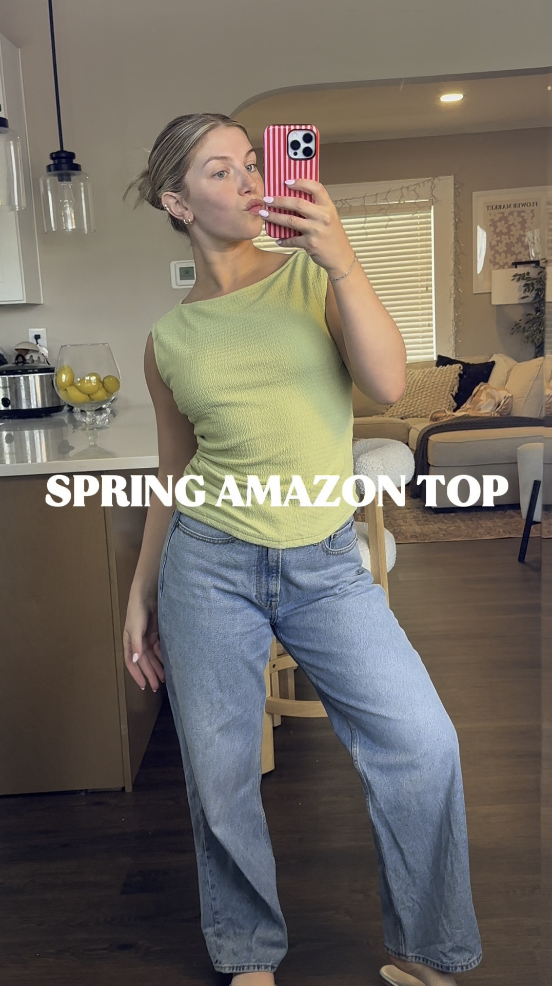  cutest ruched spring top from amazon! comes in so many colors perfect for the warmer weather. i’m usually between a small and medium, i ordered this in a medium and it did run a little big so id suggest sizing down!! 

#LTKU #LTKootd #LTKgrwm