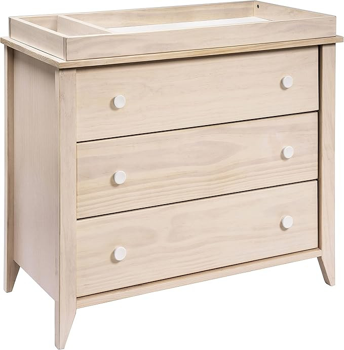 Babyletto Sprout 3-Drawer Changer Dresser with Removable Changing Tray in Washed Natural and Whit... | Amazon (US)