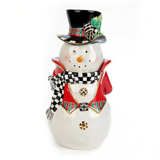 Top Hat Snowman Cookie Jar | MacKenzie-Childs