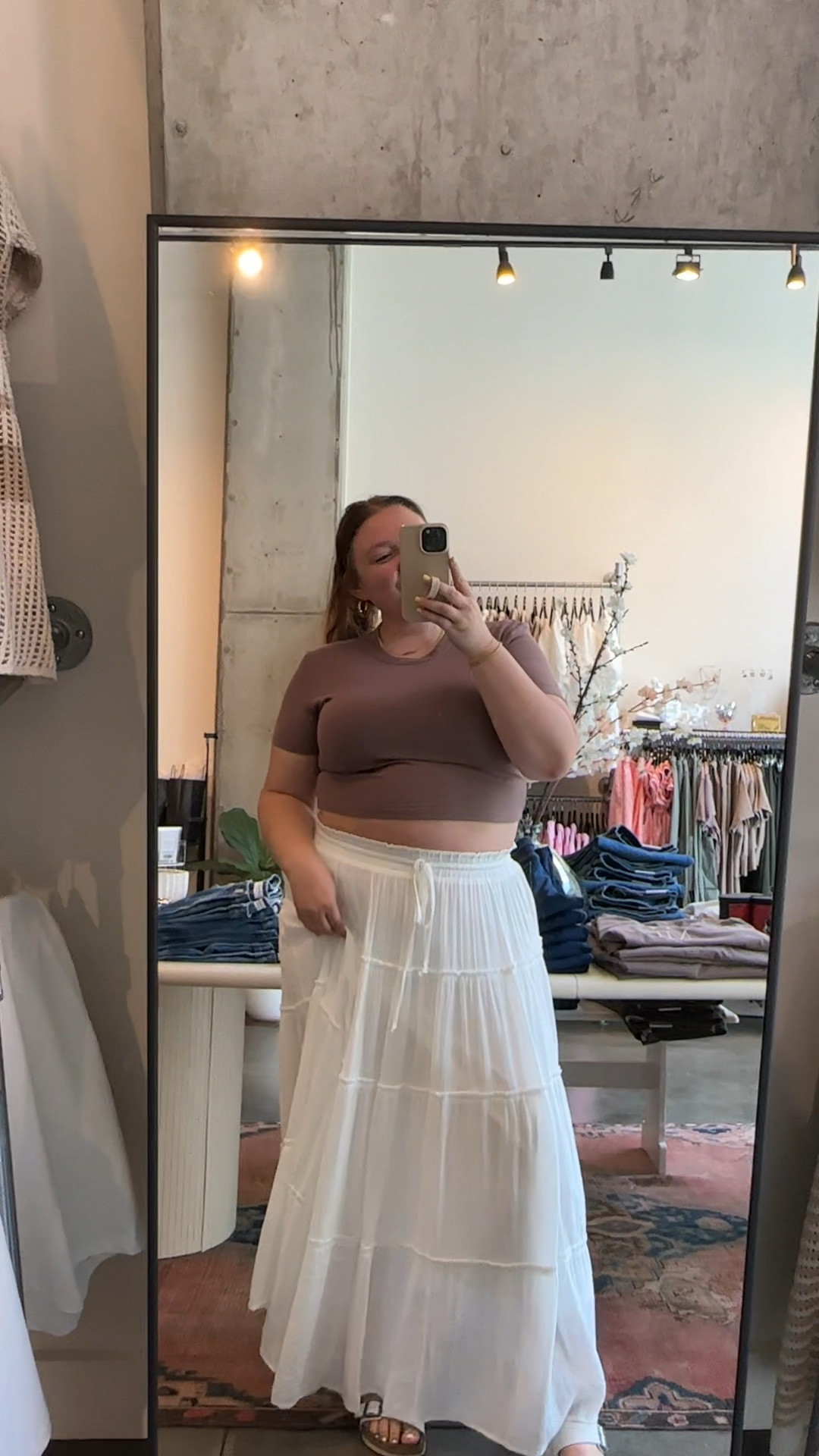 Current go to outfit - baby tee and flowy skirt!!! So cute and comfy, easy to accessorize for a date night or concert too! 

#LTKFestival #LTKFindsUnder50 #LTKStyleTip