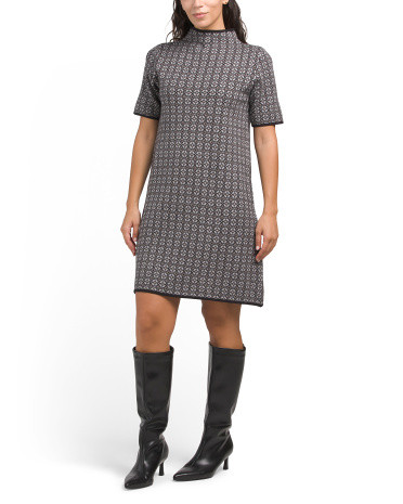 Tiny Geometric Mini Sweater Dress | TJ Maxx