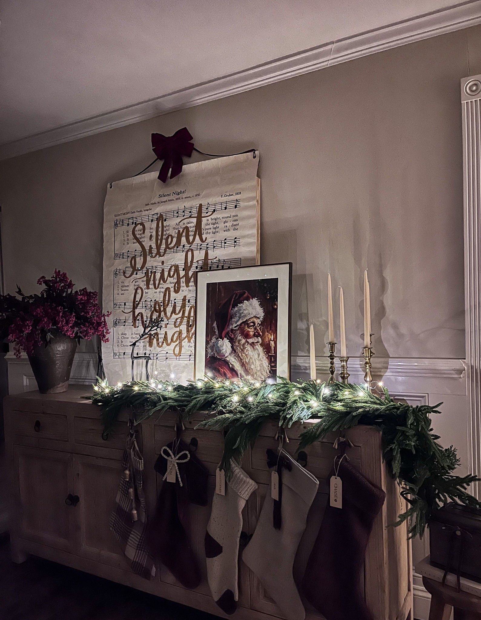 A touch of old-world Christmas charm ✨

|Nostalgic Christmas| |Vintage Santa| |Silent Night| |Garland| |Stockings| |Sideboard| |Candles| |Burgundy Christmas| 

#LTKHome #LTKSeasonal #LTKHoliday