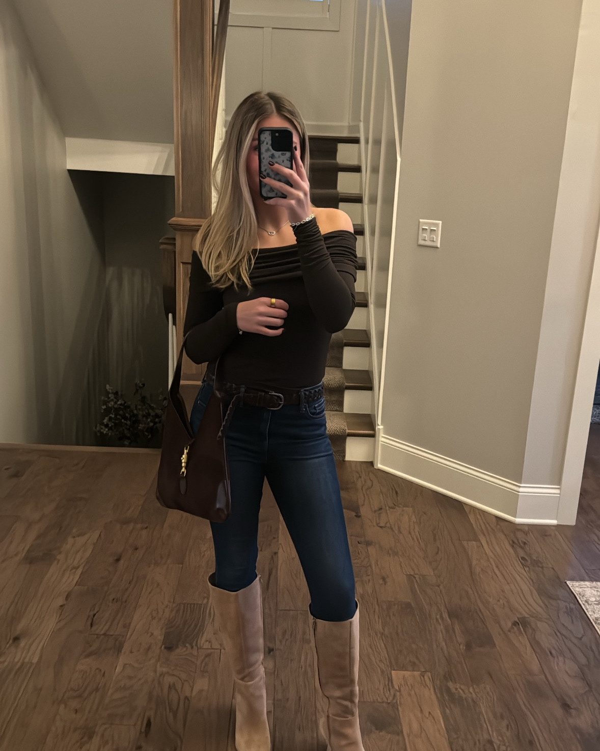 Birthday dinner outfit🤎 Wearing skinny jeans way more often now!! So cute with tall boots. Thankful they are trendy again lol!

#LTKMostLoved #LTKStyleTip #LTKSeasonal
