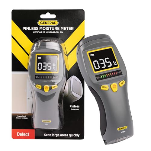 General Tools LCD Moisture Meter #MM8 - Leak and Humidity Detector - Pinless and Non-Invasive | Amazon (US)