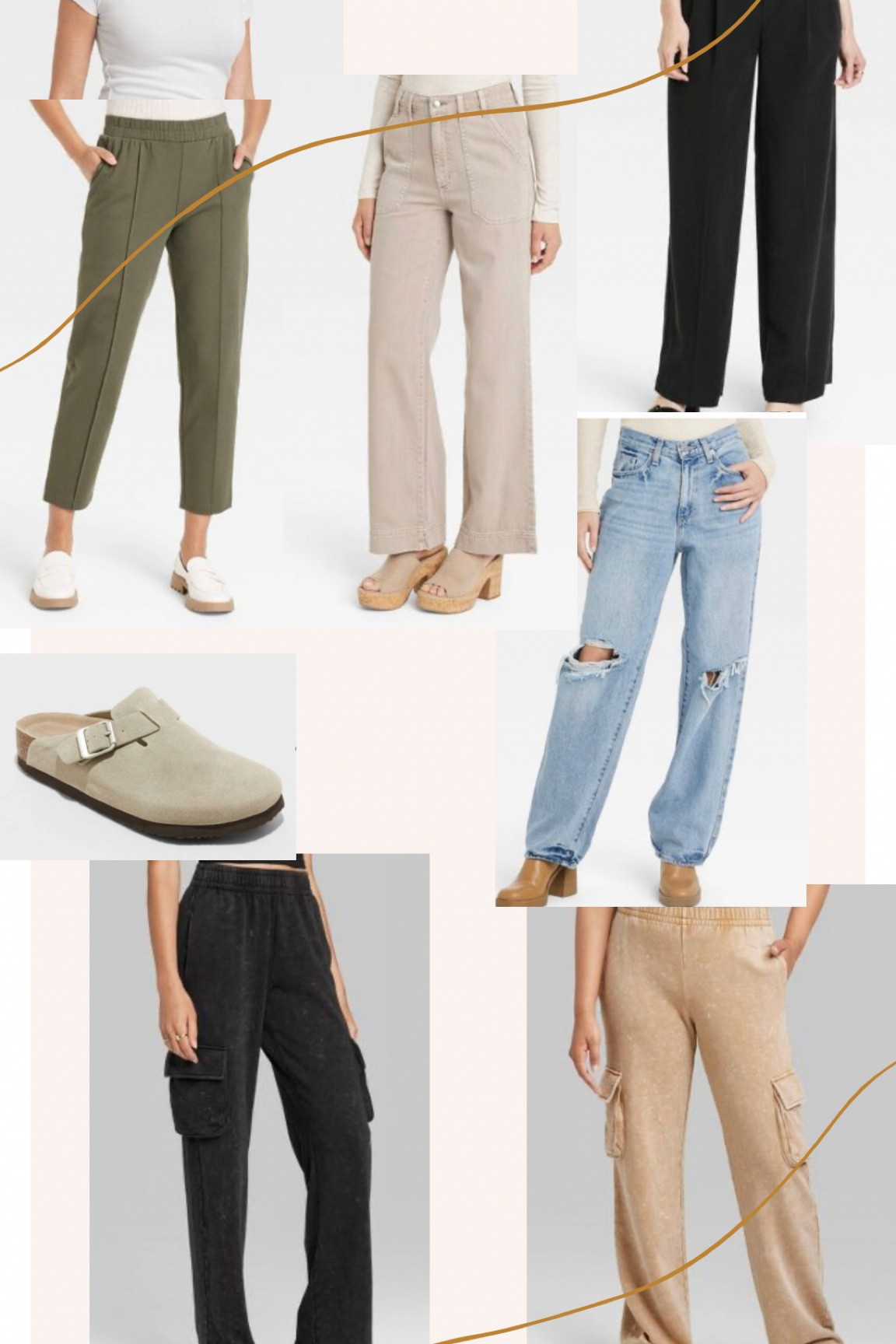 Postpartum pants edition… what I bought at target - all 30% off right now! Medium or 8-10 in the pants. Jeans are giving Abercrombie for WAY less 

#LTKfindsunder50 #LTKsalealert #LTKHolidaySale