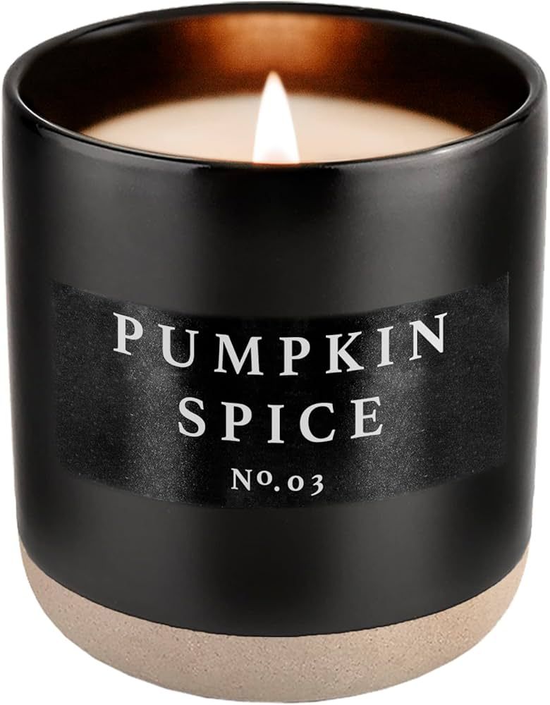 CANDLE INFO: 12oz Fall Black Stoneware Candle Jar | Jar Size: 3.5 x 3.5 x 4" | 280g Net Weight | ... | Amazon (US)