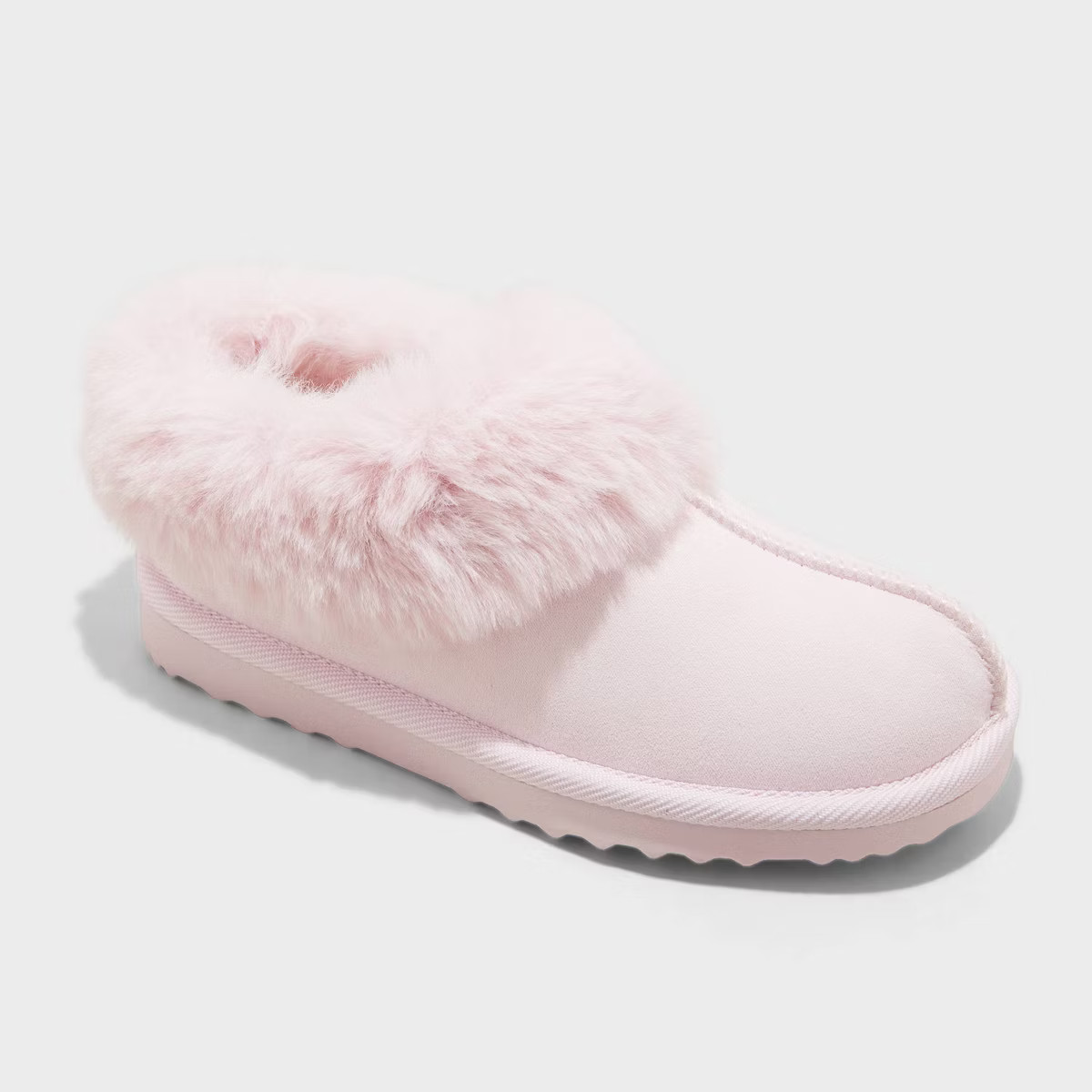 Kids' Mollie Faux Fur Cuff Scuff Slippers - Cat & Jack™ | Target