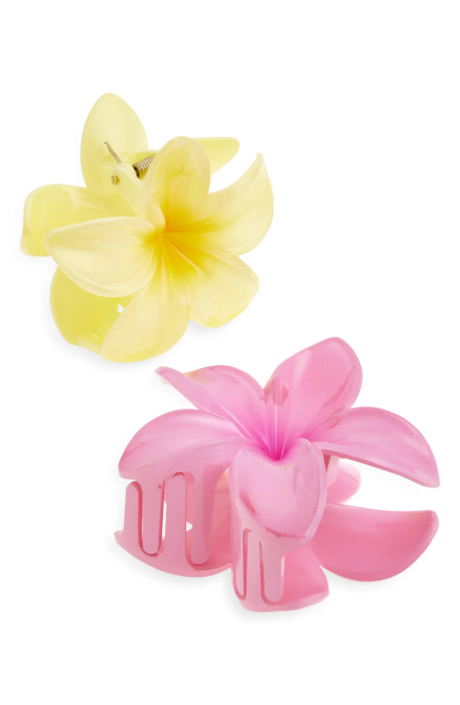 Assorted 2-Pack Plumeria Claw Clips | Nordstrom