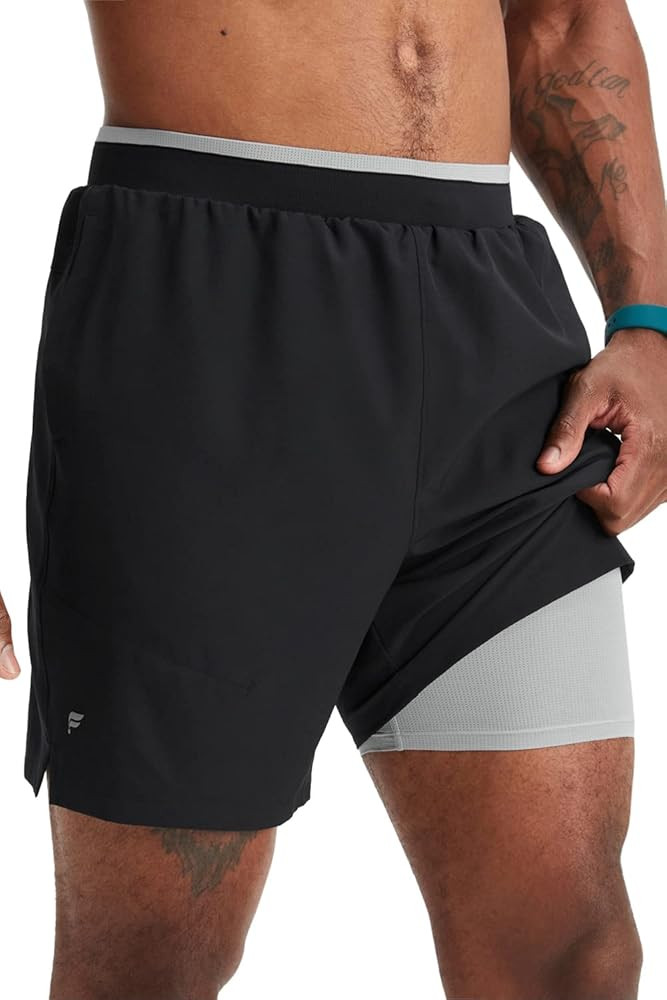 Fabletics Men's The Fundamental Short II (Lined), Workout, Running, Training, Gym, Yoga, Ultra Li... | Amazon (US)