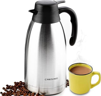 68Oz Thermal Coffee Carafe - Insulated Stainless Steel Double Walled Vacuum Flask - Coffee Carafe... | Amazon (US)