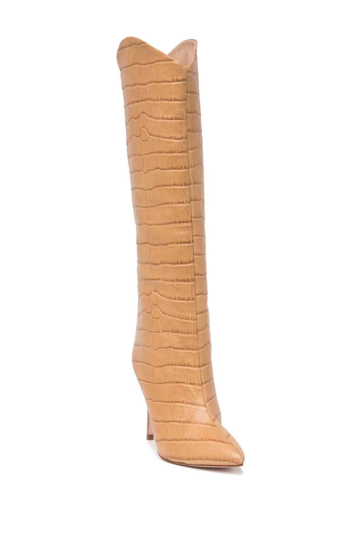 Schutz Maryana Croc-Embossed Leather Knee High Boot at Nordstrom Rack | Nordstrom Rack