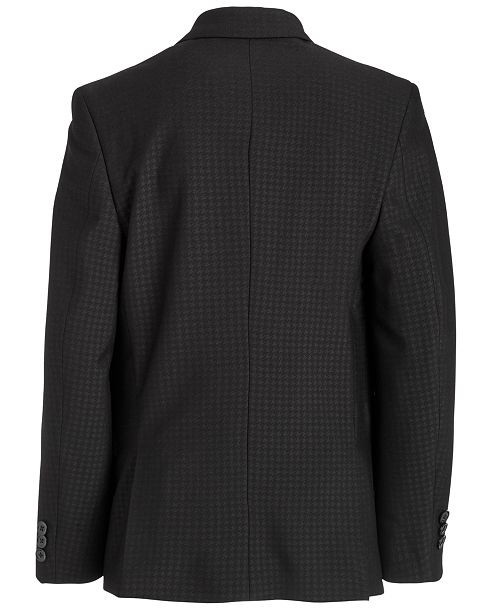 Big Boys Classic-Fit Stretch Black Houndstooth Sport Coat | Macys (US)