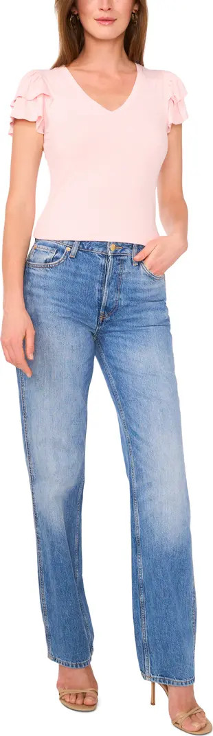 Flutter Sleeve Rib Top | Nordstrom Rack