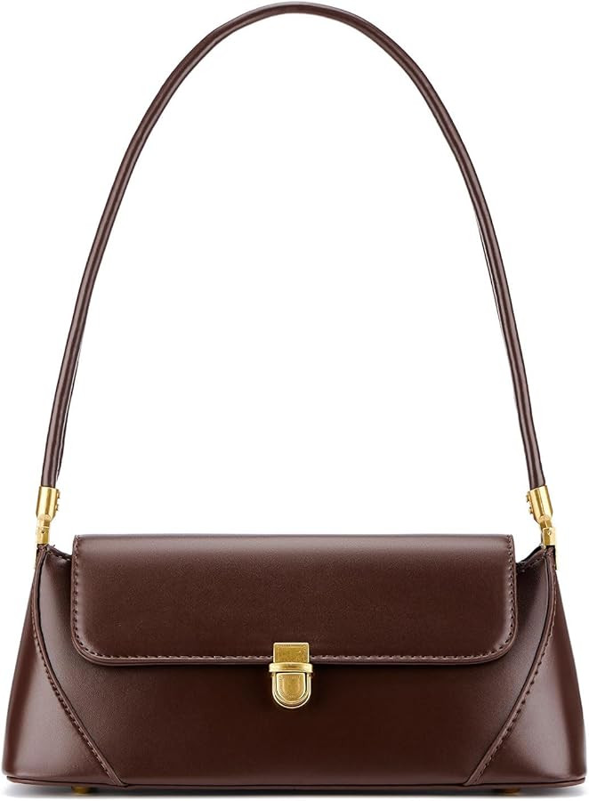 Shoulder Bag for Women Vintage Purse Fashion Classic Vegan Leather Clutch Tote Retro Handbag with... | Amazon (US)