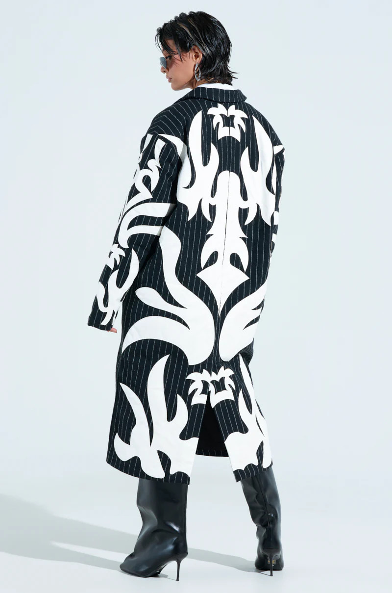 PEPPER PINSTIPE TRENCH | AKIRA