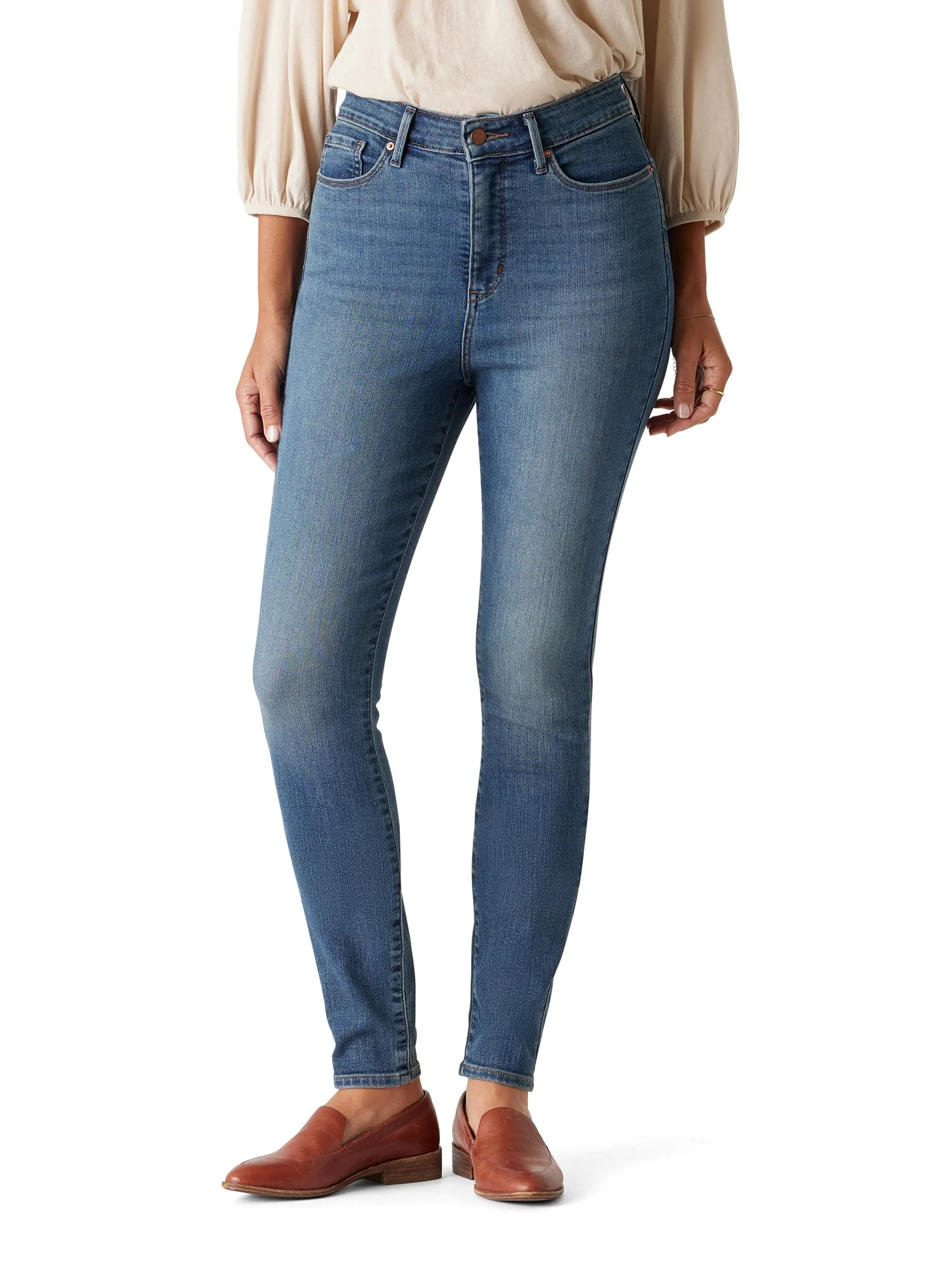 Levi Strauss Signature Women's and Women's Plus High Rise Skinny Jeans, Available in Inseams: 27"... | Walmart (US)