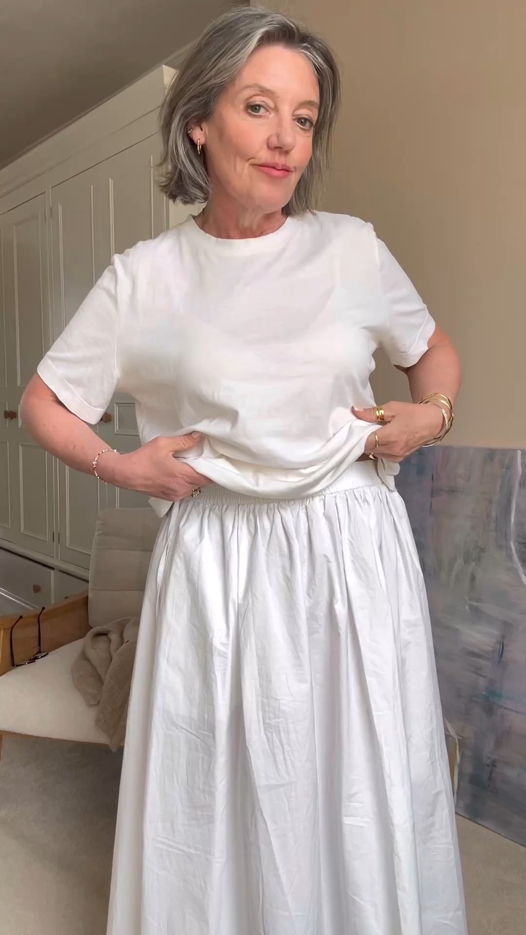 7 Days of Spring Outfits🌱Day 1 and it’s the white midi skirt and tee, a really good base. Adding my Sezane cardigan for the chilly mornings and ballet shoes. 
My skirt is last year, linked similar 
Tee is a medium 
Sezane cardigan medium
Lipstick is Berry shade

#LTKmidsize #LTKAprilSpotlight #LTKspring