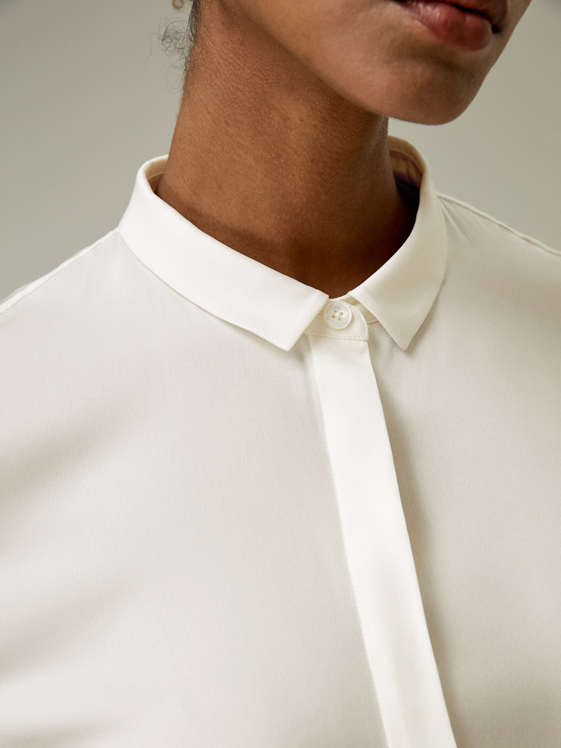Classic Collar Silk Shirt | LilySilk