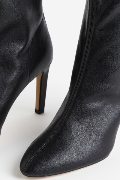 Calf-high Sock Boots - Black - Ladies | H&M US | H&M (US + CA)