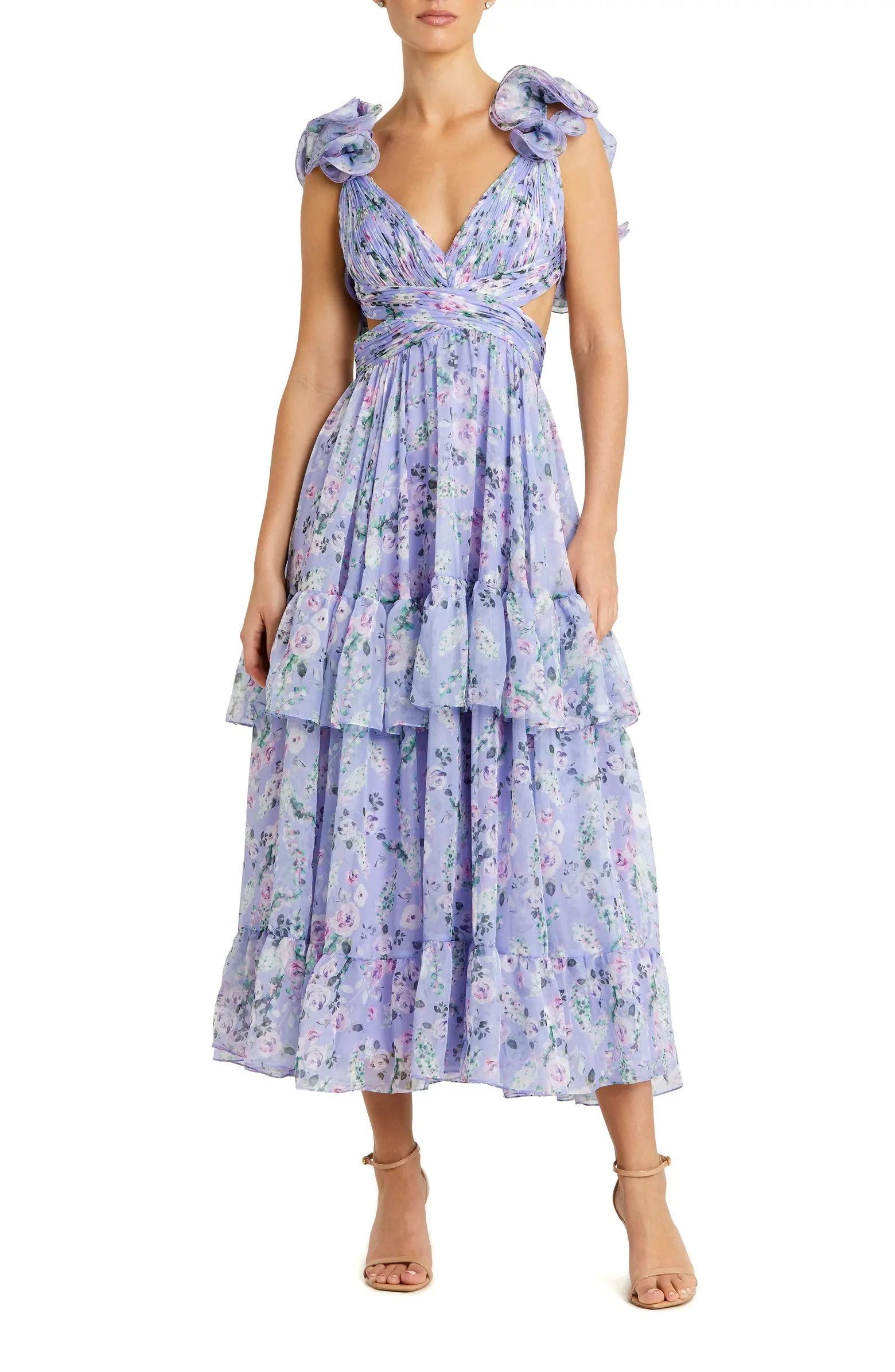 Ieena for Mac Duggal Floral Ruffle Tiered Maxi Dress | Nordstrom | Nordstrom