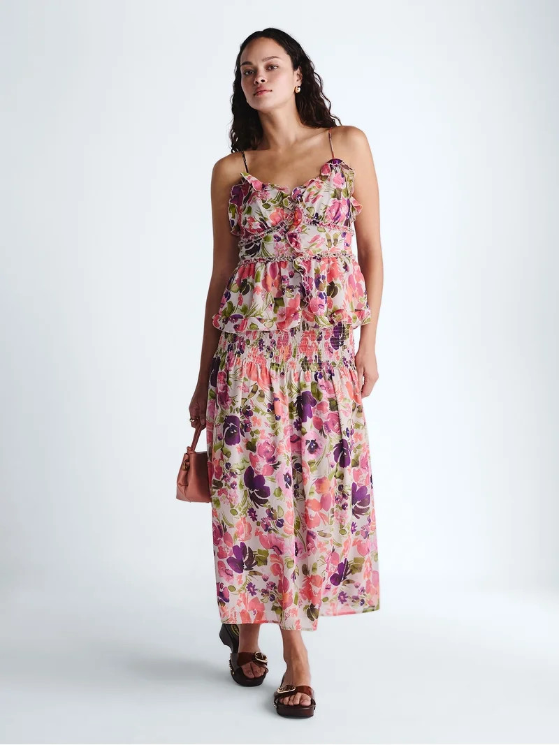 Scoop Women's and Women's Plus Ruffle Camisole Tank Top, Sizes XS-4X | Walmart (US)