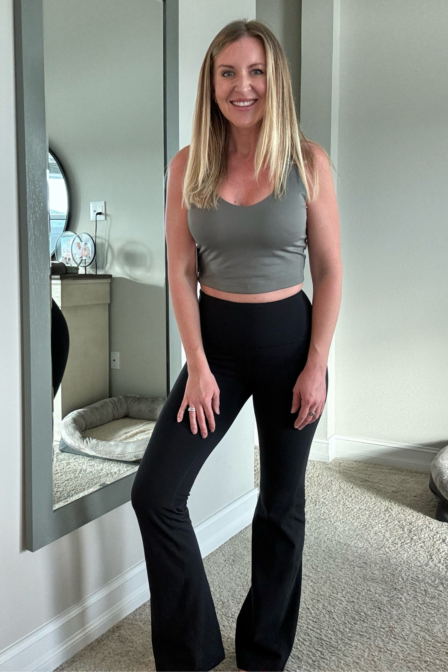 Flare leggings for the everyday win!

Small in leggings
Medium in top (34D)

#LTKSeasonal #LTKstyletip #LTKfitness