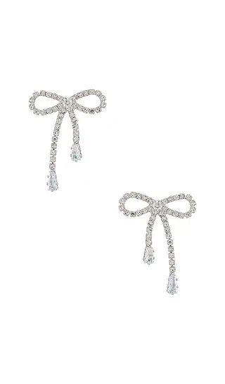 Petite Bow Earrings in Silver | Revolve Clothing (Global)