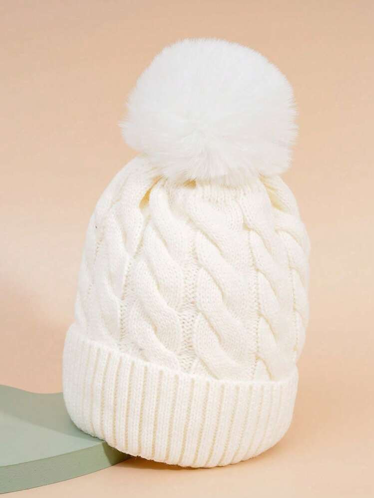 Trends1pc Unisex Fleece-Lined Snow Skiing Hat, Y2K Style Outdoor Warm Knitted Beanie, Casual And ... | SHEIN