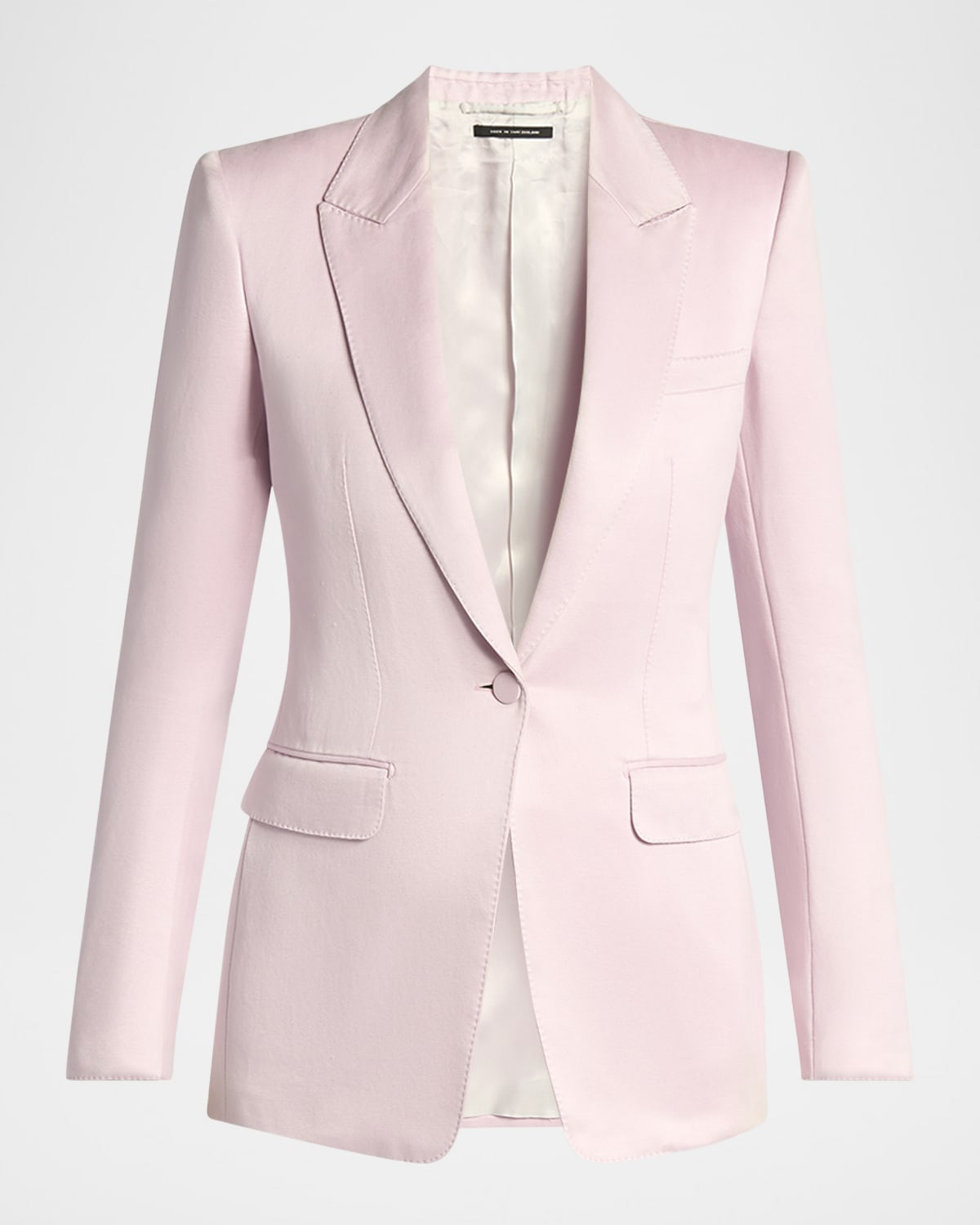 Single-Breasted Silk Blazer Jacket | Neiman Marcus