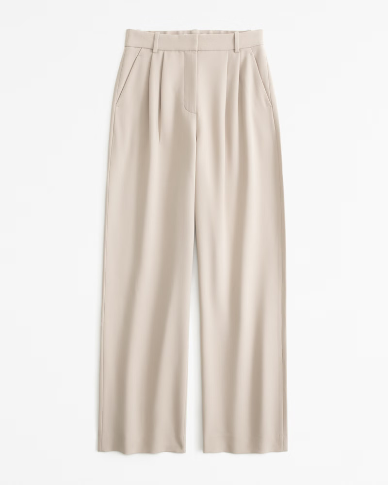 Curve Love A&F Sloane Tailored Pant | Abercrombie & Fitch (US)