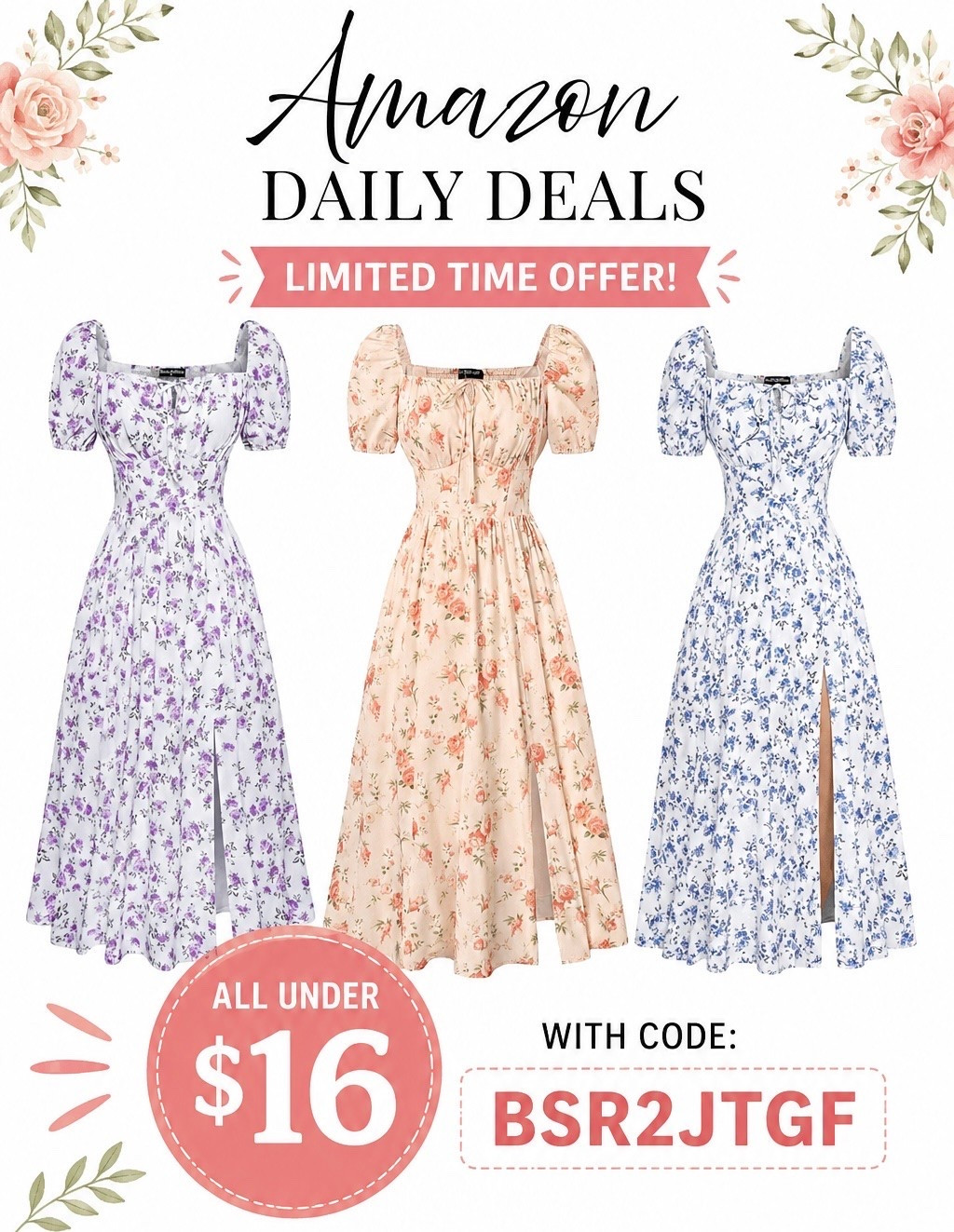 Amazon daily deals
Floral dress summer

#LTKSaleAlert