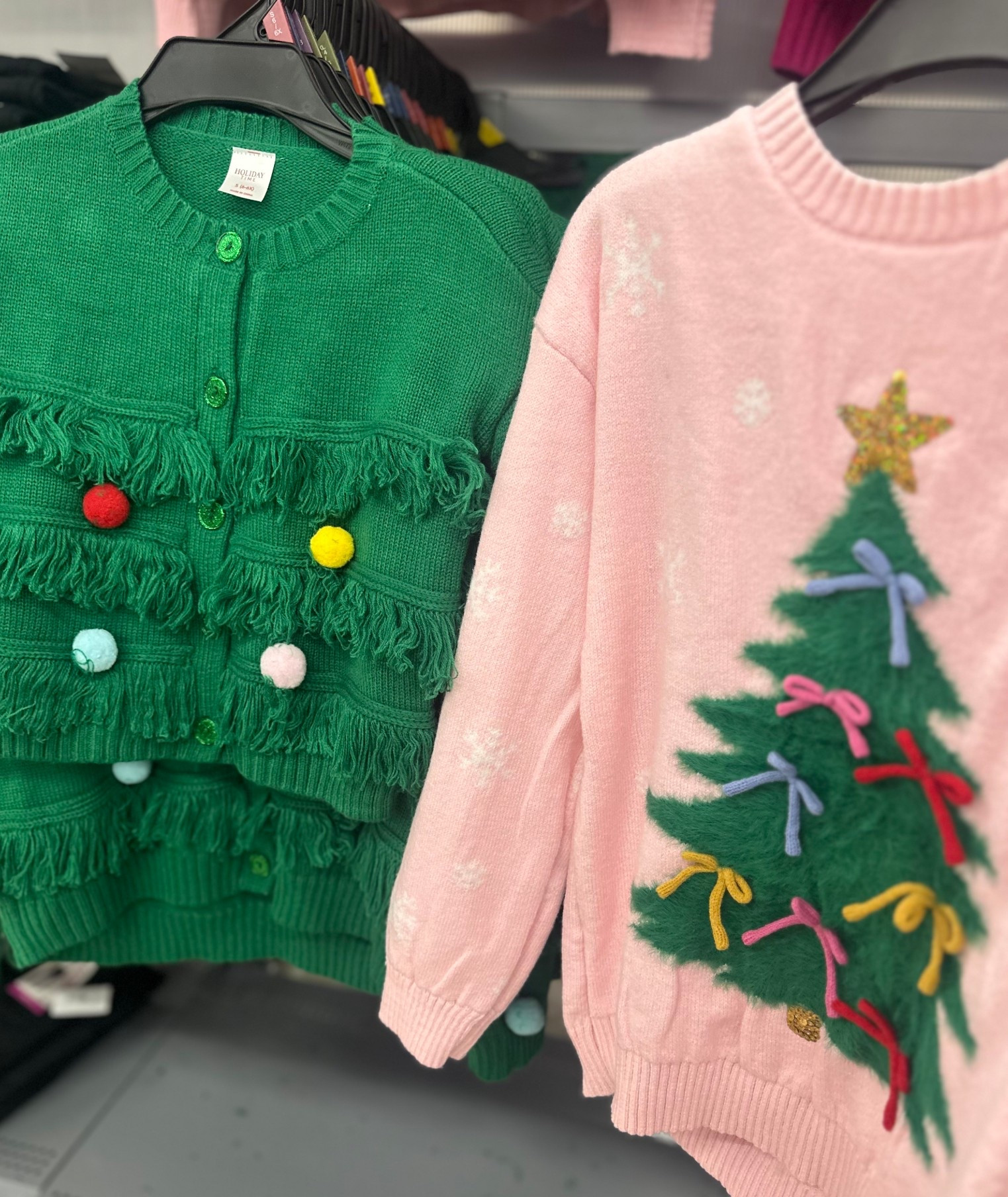 Holiday time sweaters little girls! The tree sweater is my fav and only a few sizes left!! 🎄🎀

#LTKHoliday