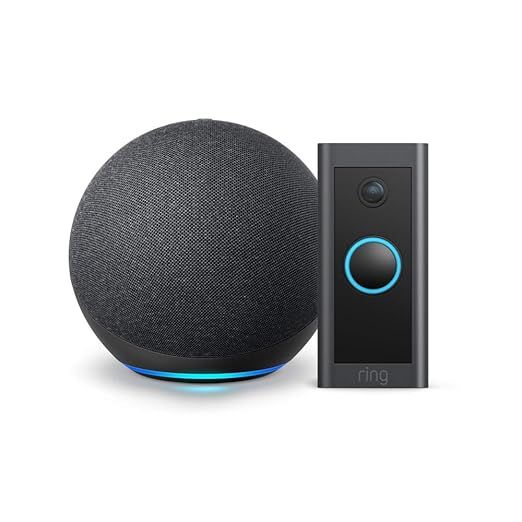 Ring Video Doorbell Wired bundle with Echo Dot (Gen 4) - Charcoal | Amazon (US)