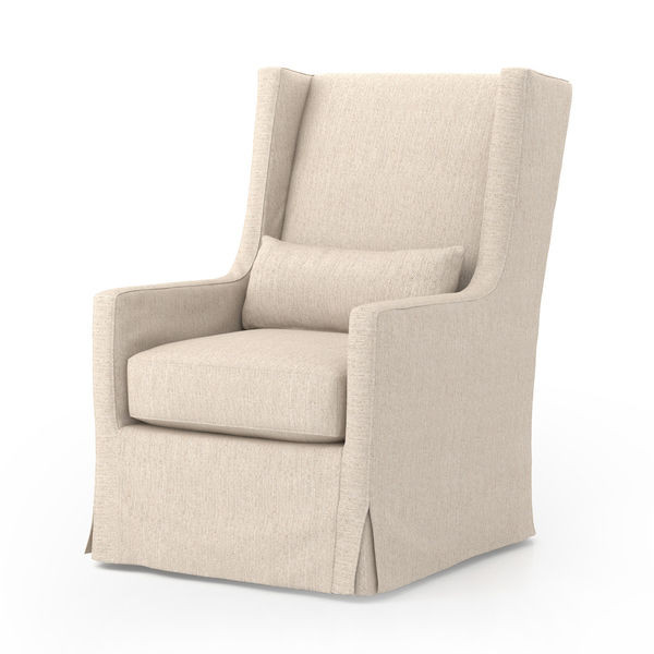 Swivel Wing Chair Jette Linen | Scout & Nimble