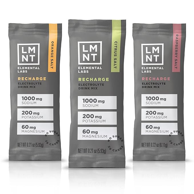 LMNT ELEMENTAL LABS LMNT Recharge Electrolyte Hydration Powder | Keto & Paleo | No Sugar, No Arti... | Amazon (US)
