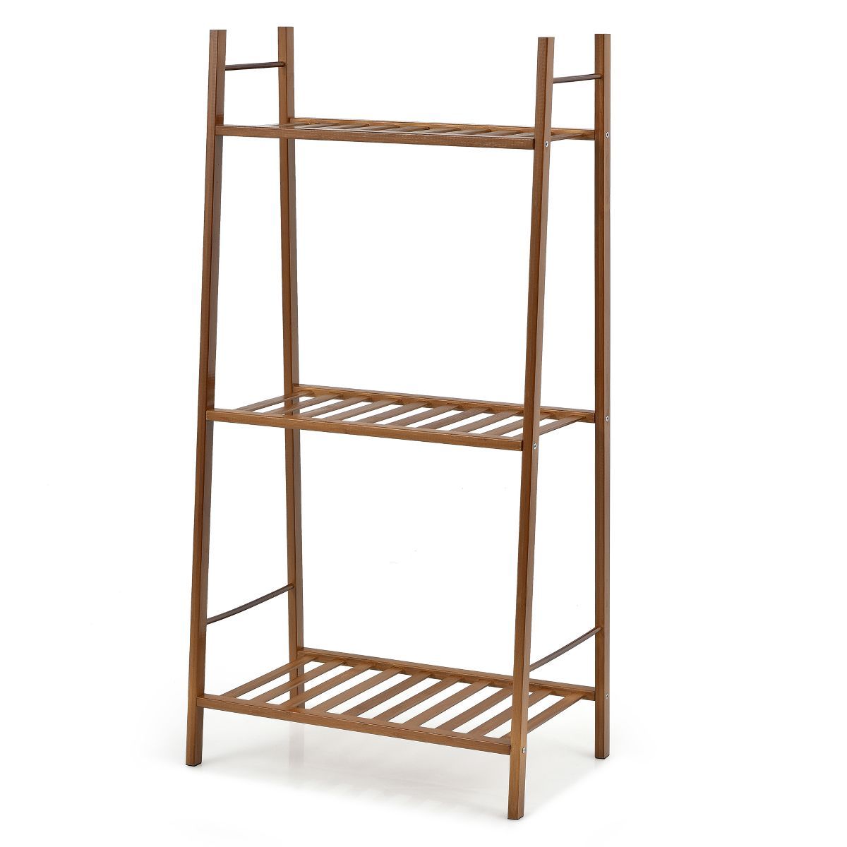 Tangkula 3 Tiers Bamboo Plant Stand for Indoor Plants Multiple Utility Shelf Free Standing Storag... | Target