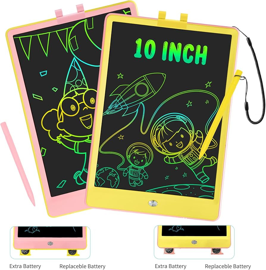 PYTTUR 2 Pack LCD Writing Tablet for Kids 10 Inch Reusable Drawing Tablets for Kids Colorful Writ... | Amazon (US)