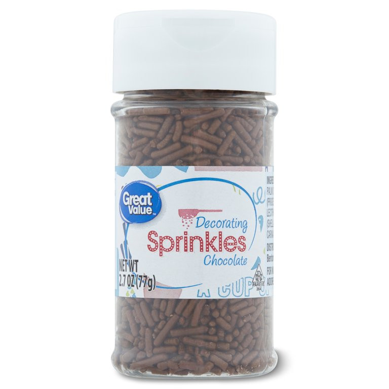 Great Value Decorating Sprinkles, Chocolate, 2.7 oz | Walmart (US)