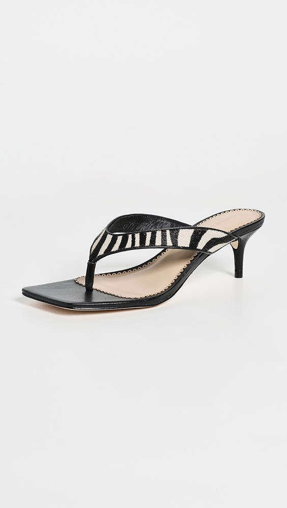 Frankie Zebra Haircalf Kitten Heel Sandals | Shopbop