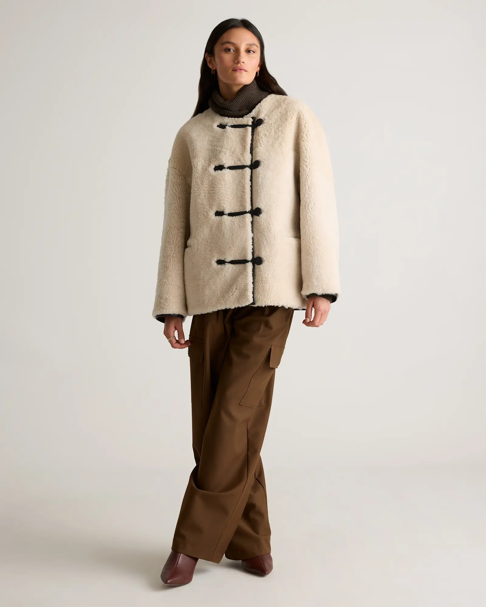 100% Shearling Duffle Jacket | Quince
