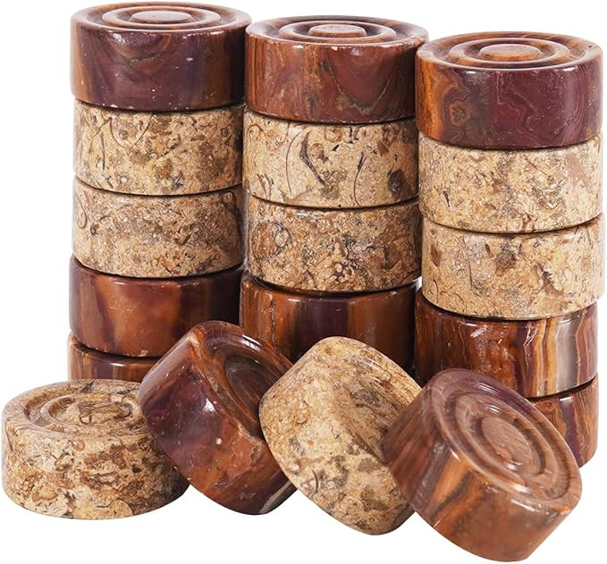 Radicaln Marble Checker Figures 1.25'' Inches Red and Coral Handmade Checkers Board Game in Sport... | Amazon (US)