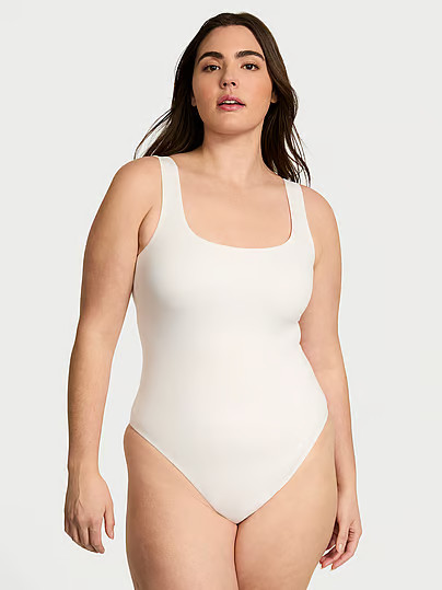 Bodywear By With FeatherSoft™ Innovation Square-Neck Tank Bodysuit, White/ivory, S - Women's Tops - Victoria's Secret | Victoria's Secret (US / CA )