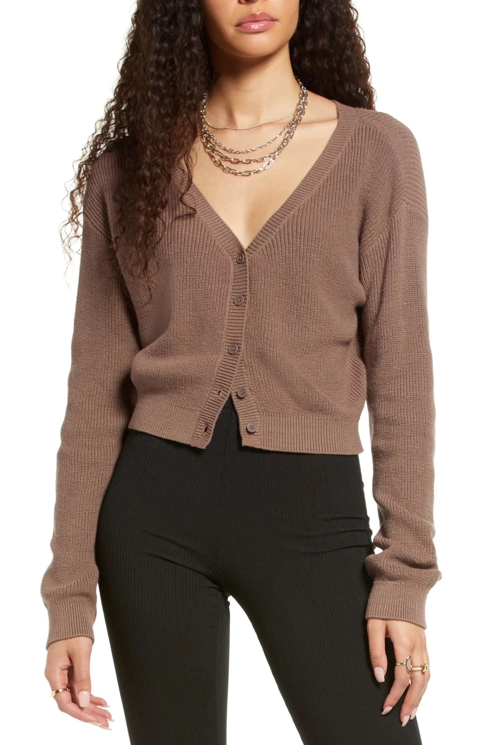 Ribbed Cotton & Recycled Polyester Cardigan | Nordstrom