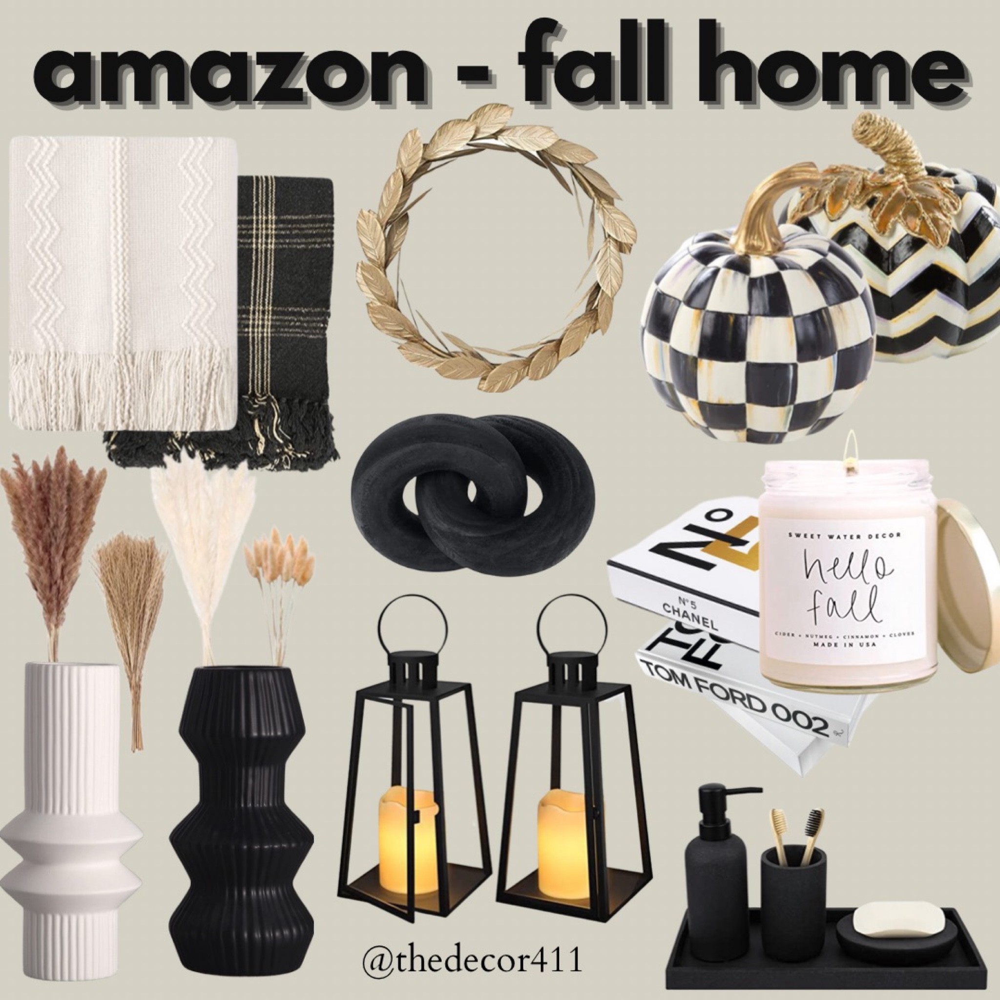 Amazon Fall home decor 
pumpkin decor, fall decor, pumpkin glassware, pumpkin candles, fall candles, fall kitchen decor, fall home, storage basket, faux fall stems, fall throw pillows, candle holders, fall throw blanket, throw blanket, pottery, vase, terracotta pot, lanterns, pampas grass, bathroom accessories, sculpture, Mackenzie child pumpkins, coffee table books, Tom ford book, Chanel book, black and white decor, neutral decor, good wreath, black and white vase 

#LTKSeasonal #LTKsalealert #LTKhome