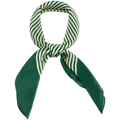 INSPIRE CHIC Women's Stripe Print Square Neckerchief Headband 27.56*27.56 inches(L*W) Dark Green | Target